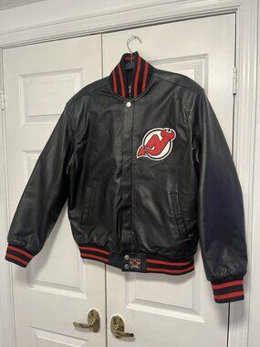 Custom Cut JH Sports NHL New Jersey Devils 100% Real Leather Jacket